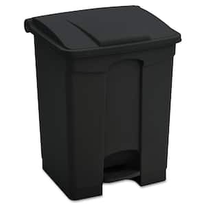 23 Gal. Black Large Capacity Step-On Plastic Household Trash Can