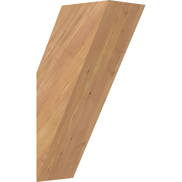 Ekena Millwork 5 1/2"W x 10"D x 18"H Traditional Smooth Knee Brace, Western Red Cedar