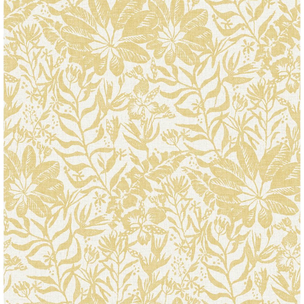 Yellow Foliole Vinyl Peel and Stick Wallpaper price history on PriceWatchPro