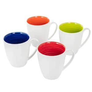 Crenshaw 4-Piece 12 oz. Ceramic Mug Set in Assorted Colors