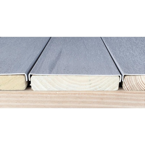 Deck-Top - 8 ft. x 1/2 in. x 5-1/2 in. Coastal Grey PVC Decking Board Covers for Composite and Wood Patio Decks (10-Pack)