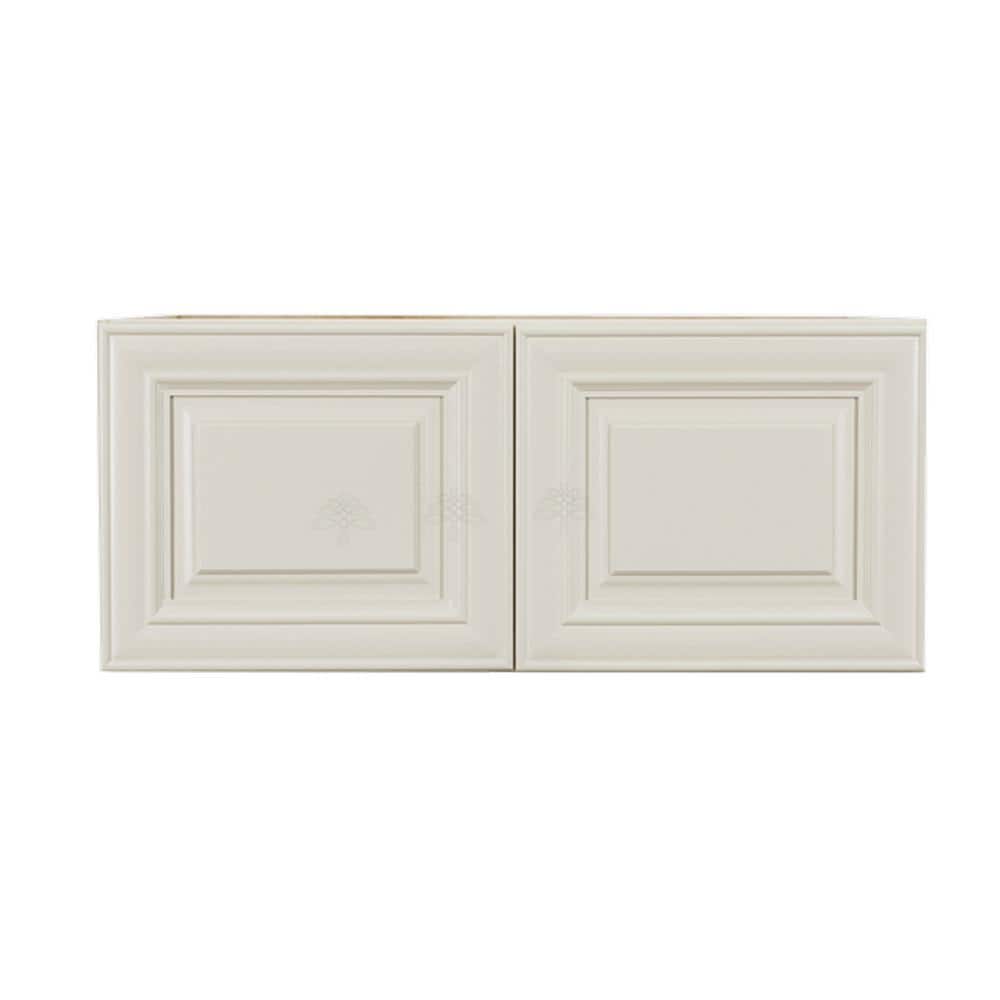 Princeton Assembled 36 in. x 18 in. x 24 in. 2-Door Wall Cabinet no Shelf in Off-White price history on PriceWatchPro