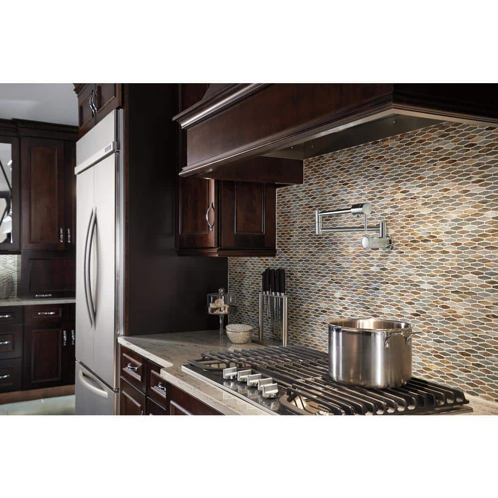 Modern Wall-Mounted Brass Pot Filler Faucet in Chrome