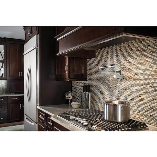 Contemporary Wall Mounted Potfiller in Chrome