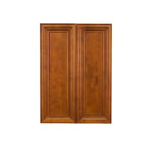 Cambridge Assembled 24x42x12 in. Wall Cabinet with 2 Doors 3 Shelves in Chestnut