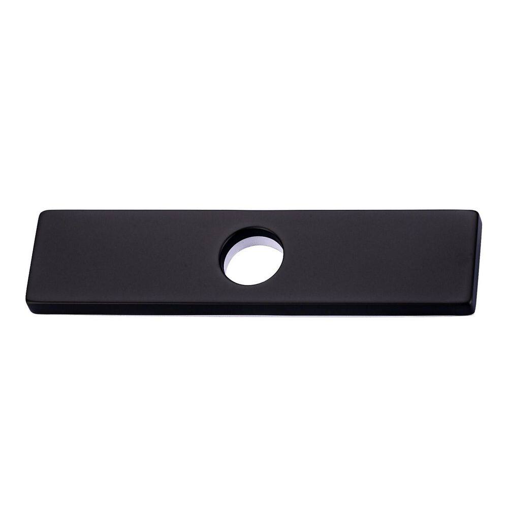 10 in. x 2.46 in. x 0.33 in. Stainless Steel Kitchen Sink Faucet Hole Cover Deck Plate Escutcheon in Matte Black price history on PriceWatchPro