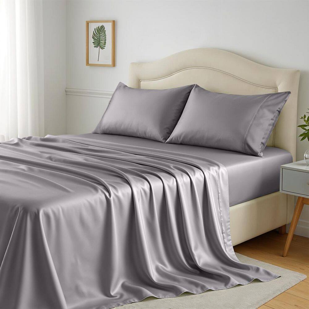 4-Piece Gray Bamboo Queen Cooling Sheet Set price history on PriceWatchPro