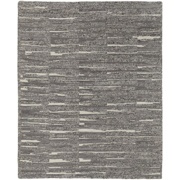 8 ft. x 12 ft. Gray, Ivory, Taupe Abstract Area Rug