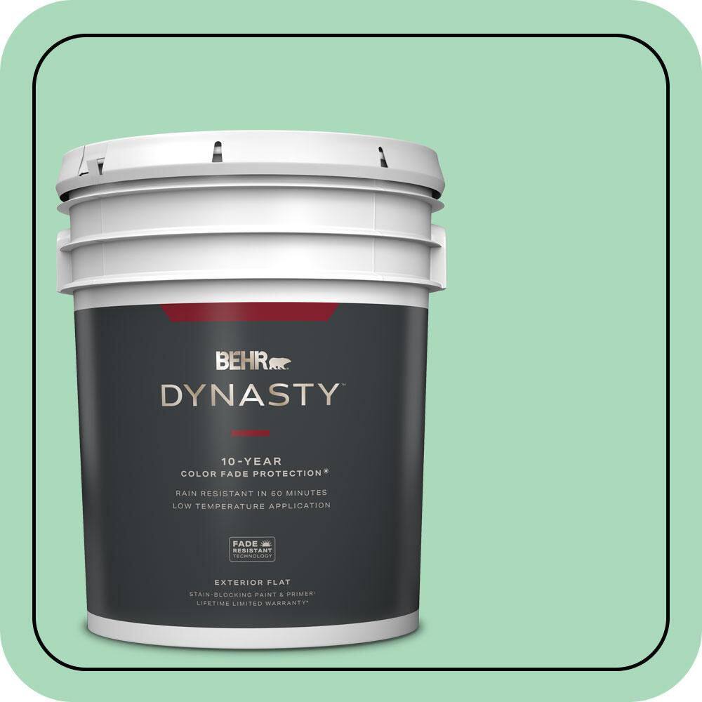 5 gal. #P410-3 Shanghai Jade Flat Exterior Stain-Blocking Paint & Primer price history on PriceWatchPro
