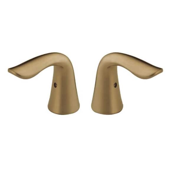 Delta Lahara Gold Lever Handles for Bathroom Faucets in Champagne Bronze