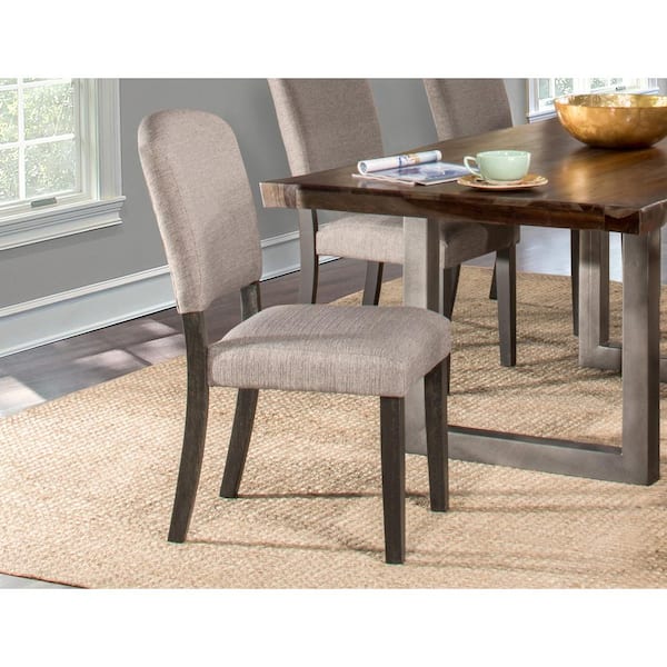 Hillsdale Furniture Emerson Wood Parson Dining Chair, Set of 2, Gray