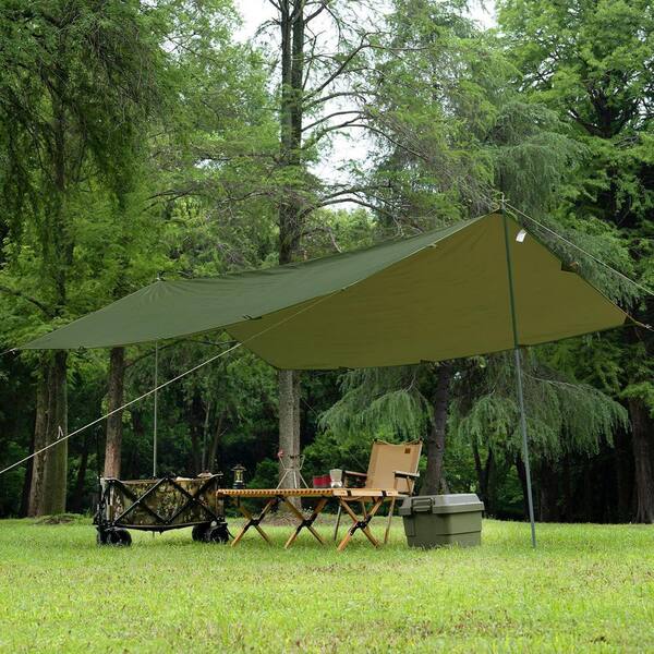 10 ft. x 10.5 ft. Dark Green Rectangle Sun Shade Sail L0CVVJHRR3