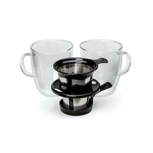 12 oz. Black Stainless Steel Pour Over (2-Pack)