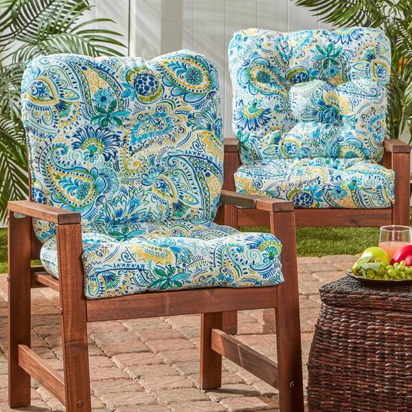 Greendale Home Fashions 42 x 21 in. Outdoor Seat/Back Chair Cushion Brick Stripe