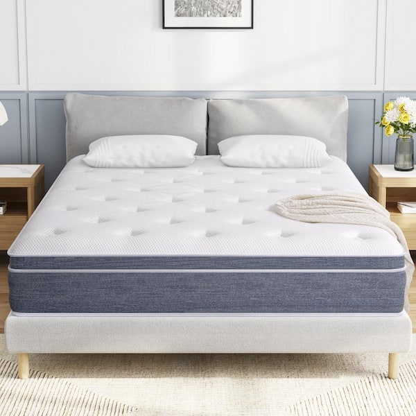 Ofanext 12 in. Medium Euro Top Hybrid Queen Mattress with Individual Pocket Spring