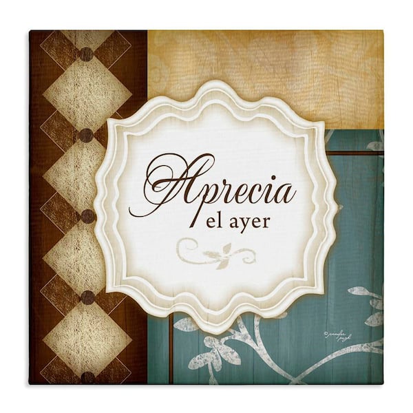 Appreciate Yesterday by Jennifer Pugh Gallery Wrapped Unframed Typography Graphic Art Print 17 in. x 17 in.