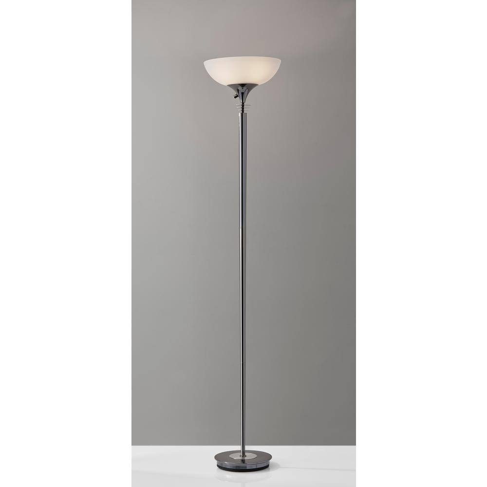 Metropolis 71.5" Black Nickel Torchiere Floor Lamp