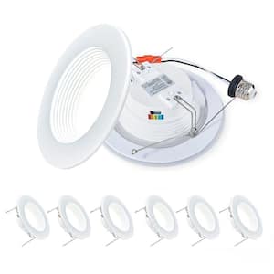 6 in. Adjustable CCT Retrofit Remodel Dimmable Indoor Integrated LED Recessed Light Trim (6 Pack)