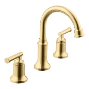 Oswell 8 in. Widespread 2-Handle High-Arc Bathroom Faucet in Matte Gold