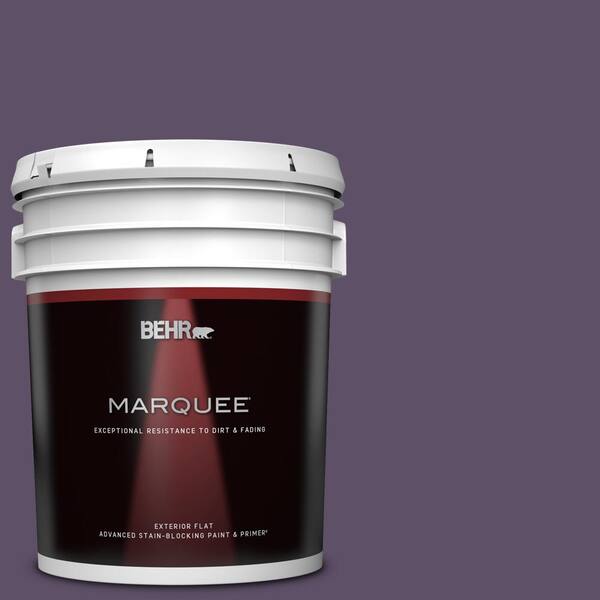 BEHR MARQUEE 5 gal. #M560-7 Muscat Grape Flat Exterior Paint & Primer