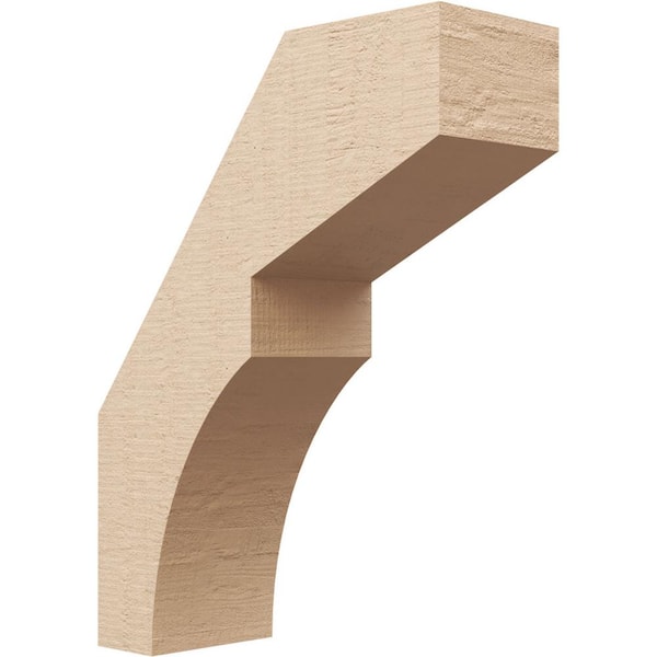Ekena Millwork 5 in. x 18 in. x 14 in. Monterey Rough Cedar Woodgrain Timberthane Polyurethane Knee Brace, Primed