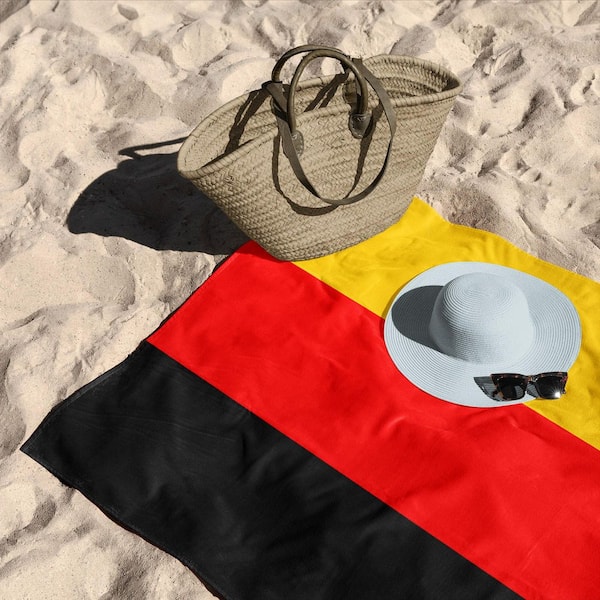 Germany Flag Cotton/Polyester Blend Beach Towel 30x60 inches