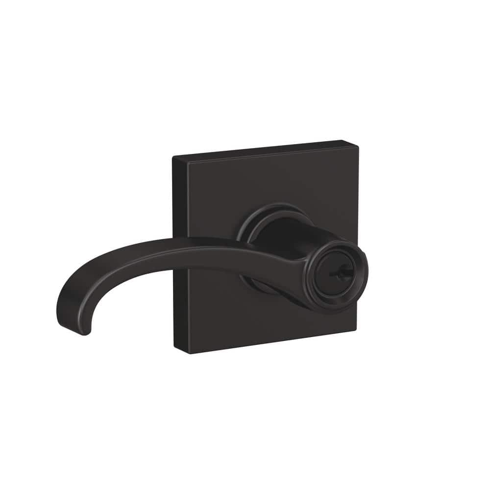 Schlage Custom Whitney Matte Black Keyed Entry Door Handle F51A 622 ...