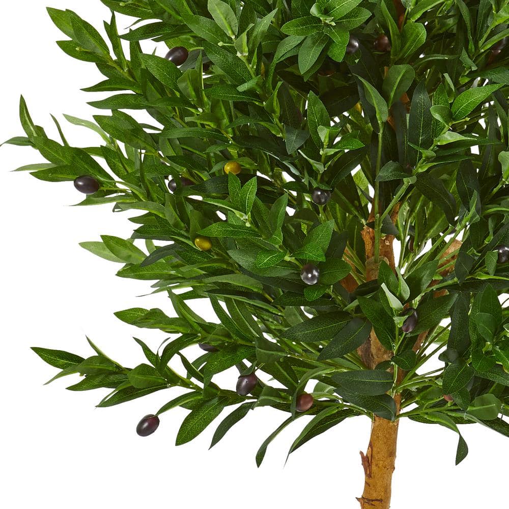 Luminous Silk Outdoor Topiary Tree in Pot with UV-Resistant Foliage, 55"