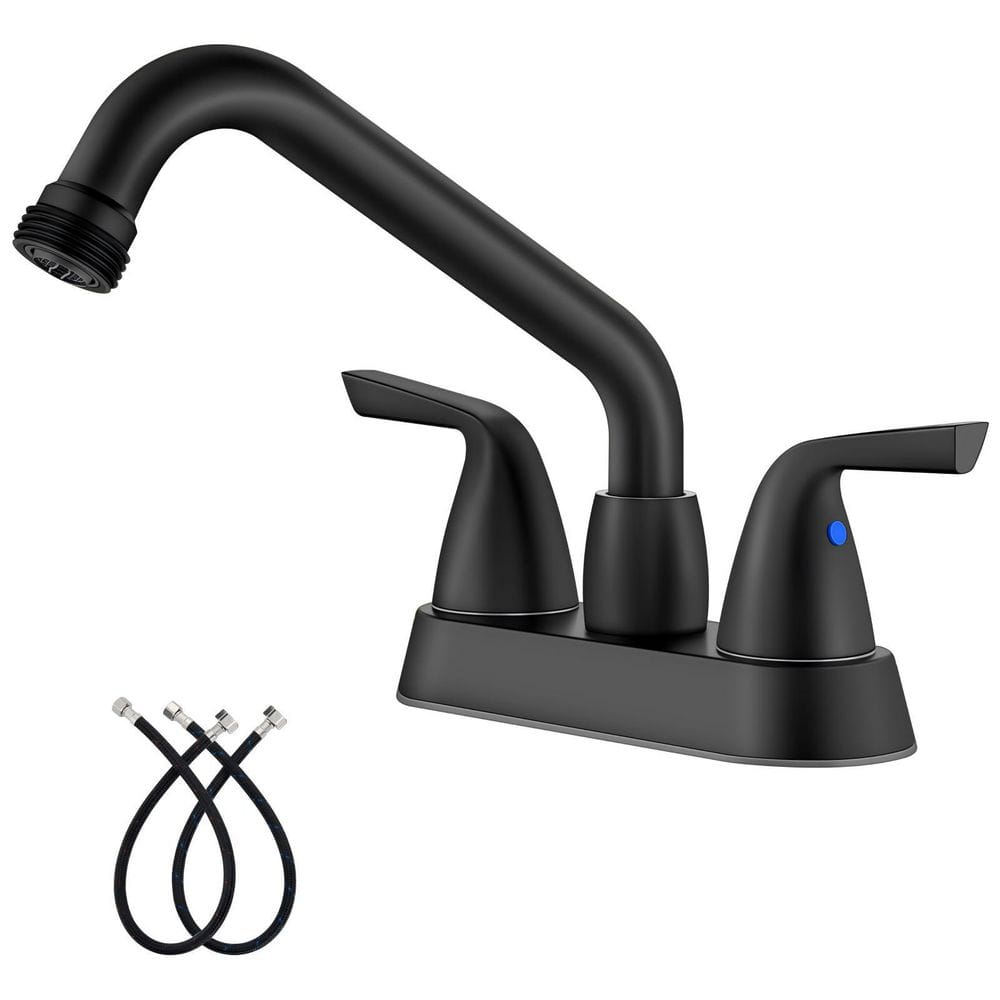 1-Piece 2 Arc Handle Utility Sink Faucet with Swivel Spout in Matte Black, NPT 3/4 Threaded End and Installation Kit price history on PriceWatchPro