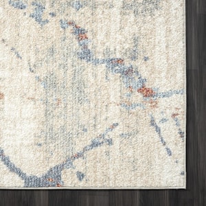 Milas Beige 6 ft. x 9 ft. Abstract Polypropylene Area Rug