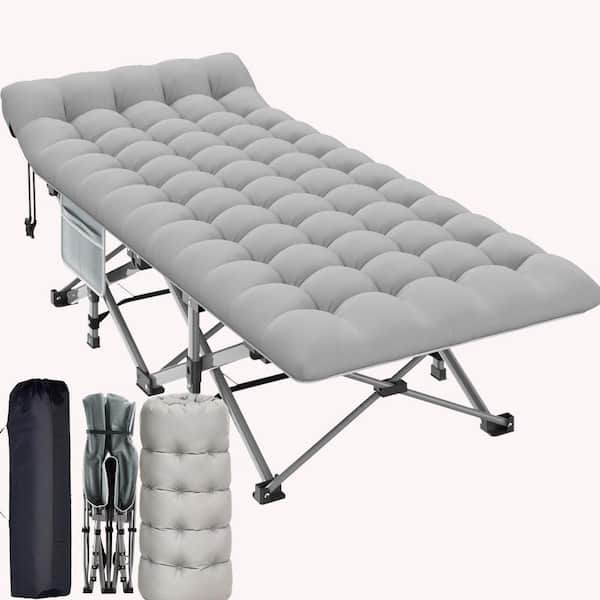 XXL Folding Camping Cot, 900LBS Capacity, Heavy Duty Sleeping Bed with Pillow, Mattress & Carry Bag for Travel&Beach