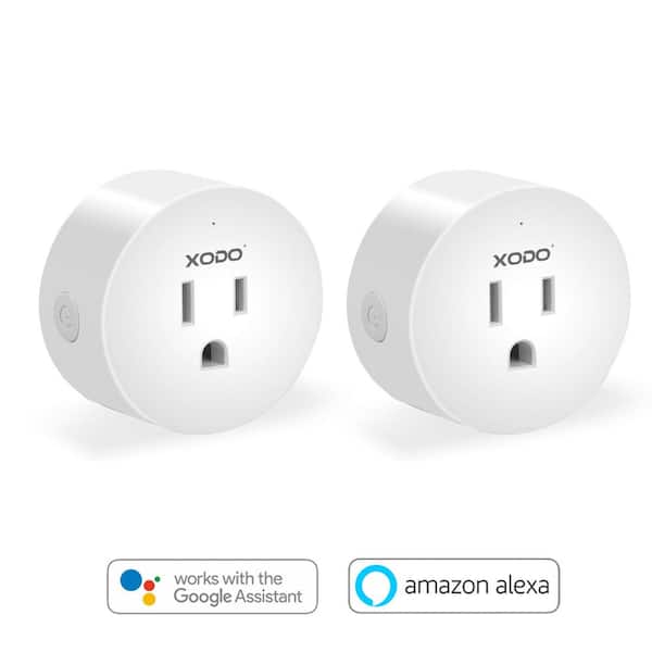 Xodo Wi-Fi Smart Plug Outlet, Remote App Control, Compatible with Alexa and Google Assistant, ETL Listed (2-Pack)