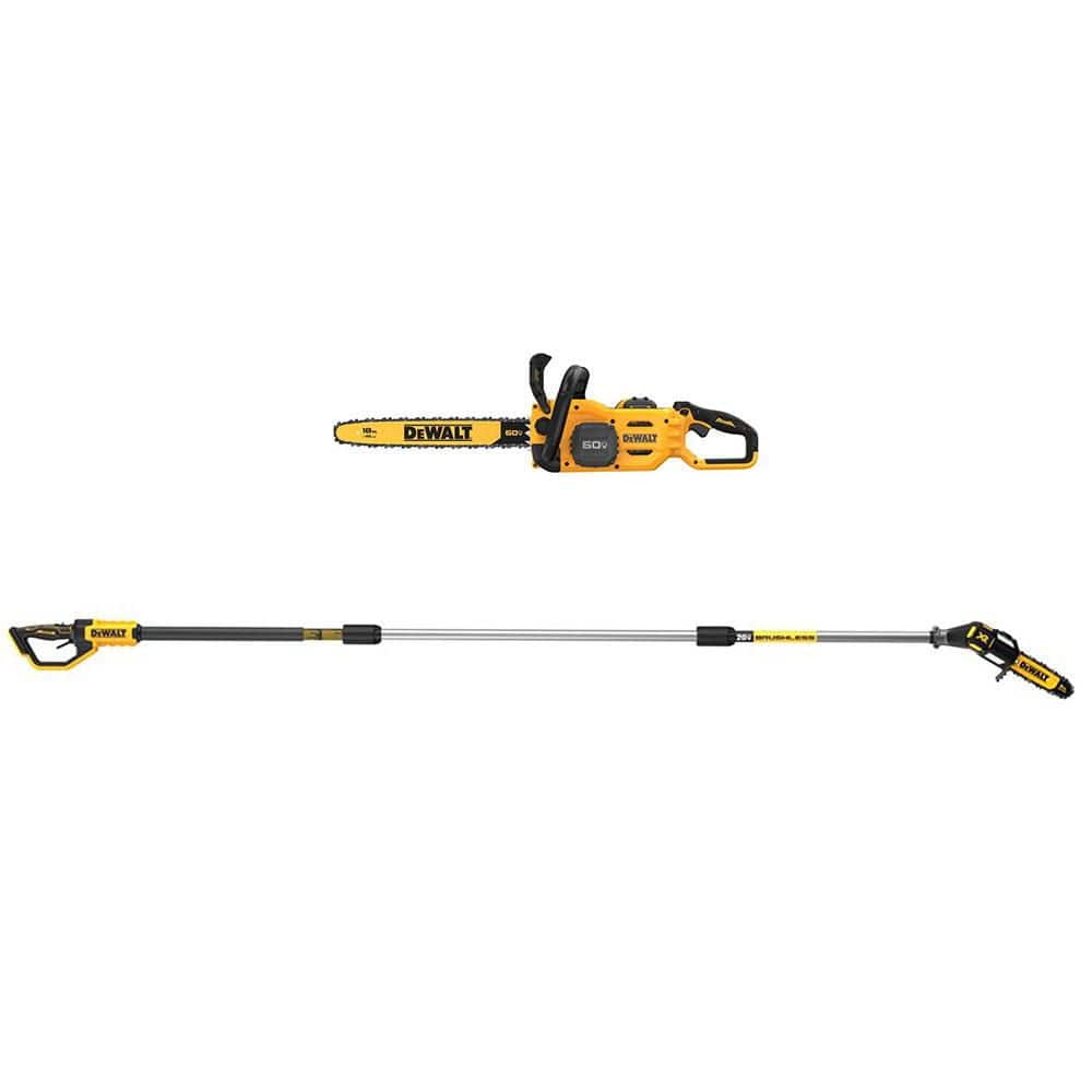 FLEXVOLT 60V MAX Lithium-Ion 18in. Brushless Cordless Battery Powered Chainsaw & 8 in. Pole Saw w/ 3Ah Battery & Charger price history on PriceWatchPro
