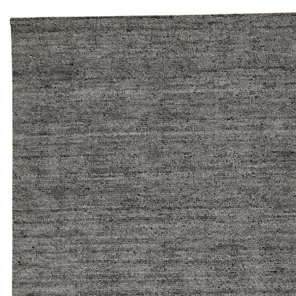 Gray, Black 2 ft. x 3 ft. Solid Color Area Runner