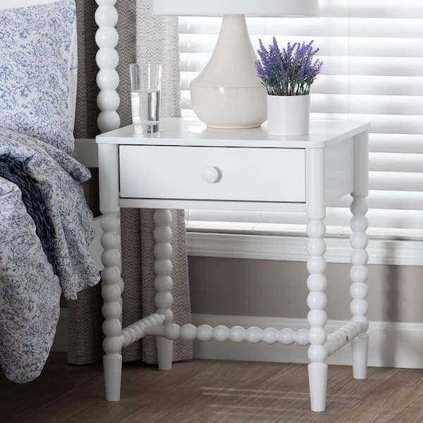Brantley White 1-Drawer Nightstand