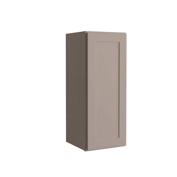 Hampton Bay Courtland 12 in. W x 12 in. D x 30 in. H Assembled Shaker Wall Kitchen Cabinet in Sterling Gray