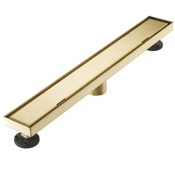 Qst-50 Luxury Brushed Nickel Linear Brass Shower Drain, Best Anti