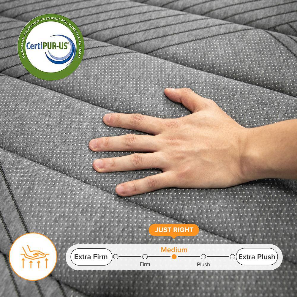 Cooling Innerspring Full Medium Memory Foam 10 in. Bed-in-a-Box Mattress - thumbnail 7