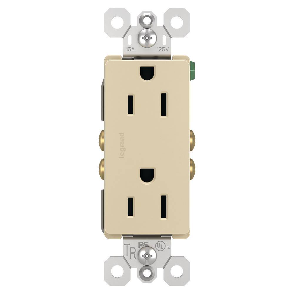15A Standard Duplex Receptacle 15 Amp Ivory Tamper Resistant TR NEW CODE 20 pc 