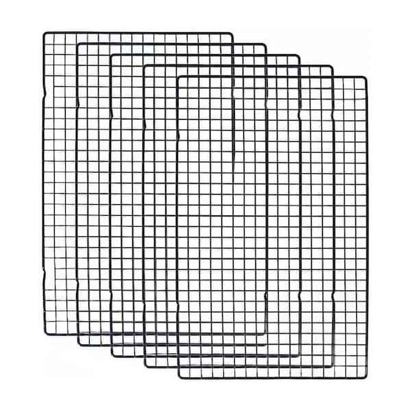 5 Pack Silver Metal Wire Cooling Rack Oven Safe Dishwasher Safe Heavy Duty Nonstick Baking Rack for Cooking Roasting