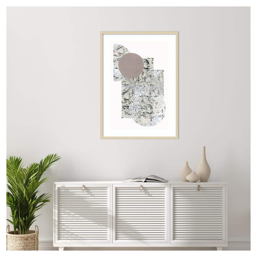 Direction II Svelte Natural Framed Abstract Wall Art Print