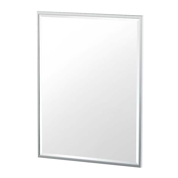 Gatco Flush Mount 32.5 in. x 24.5 in. Framed Rectangle Mirror in Chrome