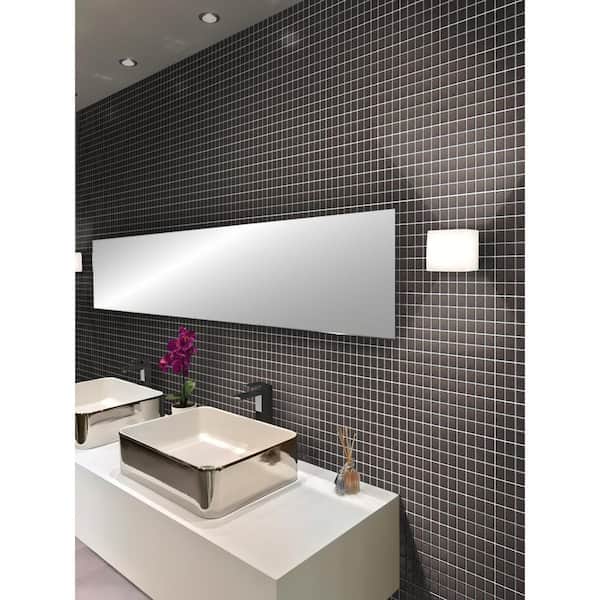 Ash Gray 4 in. x 5 in. Matte Finished Glass Mosaic Tile Sample (0.13 sq. ft./Piece)