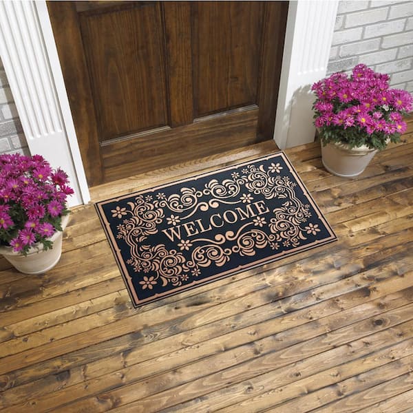 J&V TEXTILES Outer Bridge Bronze 18 in. x 28 in. Rectangular Door