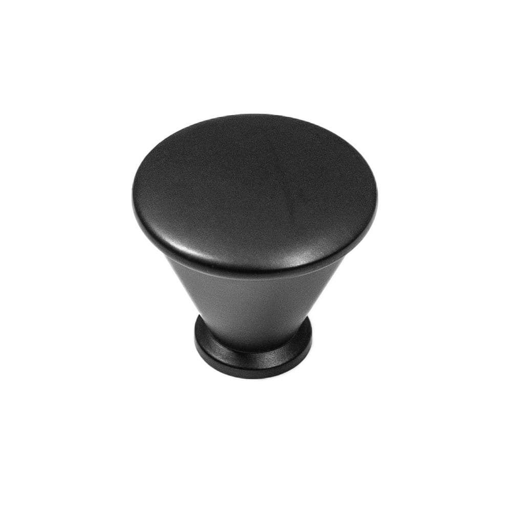 "Facette Collection Knob 1-1/4 "" Diameter Cabinet Knob Matte Black Round Cabinet Knob" price history on PriceWatchPro