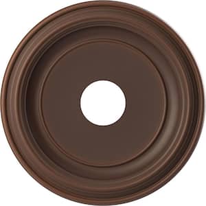 Traditional 16 in. O.D. x 3-1/2 in. I.D. x 1-3/8 in. P Thermoformed PVC Ceiling Medallion Universal Aged Metallic Rust