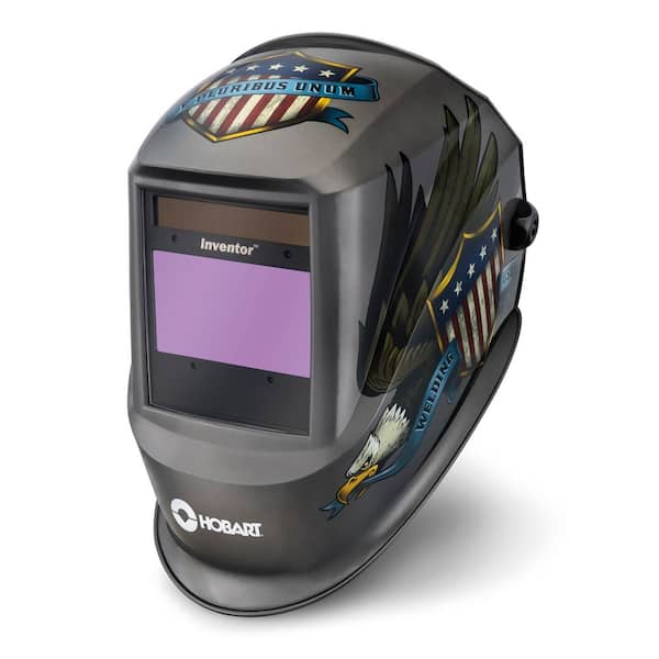 HOBART Inventor Auto Darkening Welding Helmet 9-13 Shade Lens, 3.94 x 2.36 Viewing, 1/25,000 Speed with Grind Mode-Forerunner