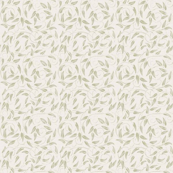 Unbranded Llewelyn-Bowen Off The Wall Light Green Floral Tit Willow Matte Finish Non-Pasted Non-Woven Wallpaper Roll