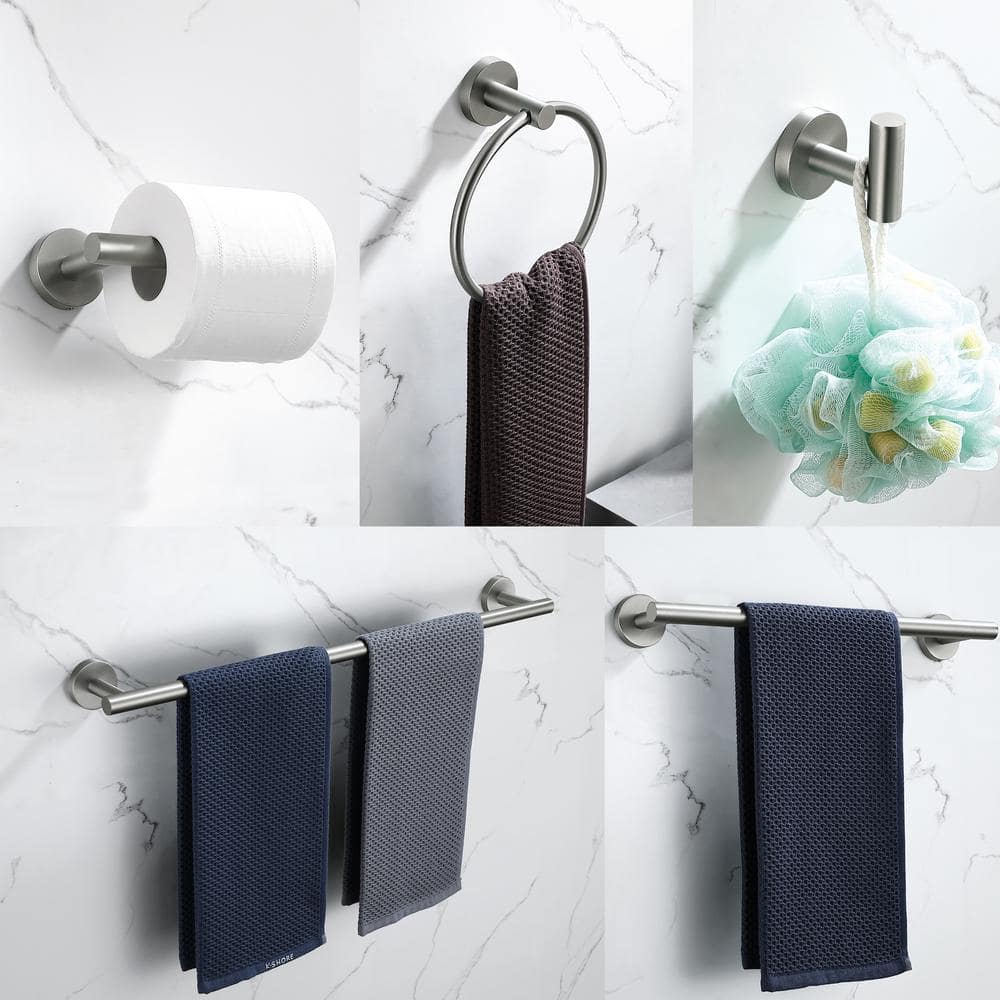 Stainless Steel Brushed Nickel 3-Piece Bathroom Hardware Set