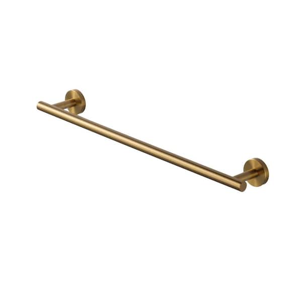 Thicken SUS 304 Stainless Steel 20 in. Wall Mounted Towel Bar Bath Hardware Accessory Single Towel Rod in Gold